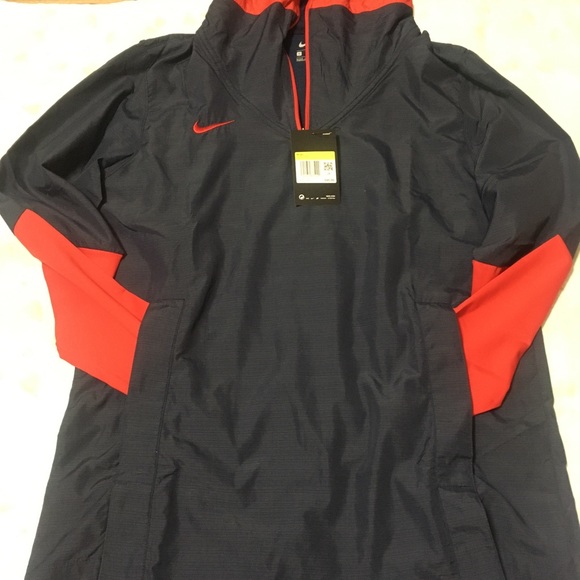 Nike Men’s Windbreaker Jacket Navy/Red - Picture 3 of 6